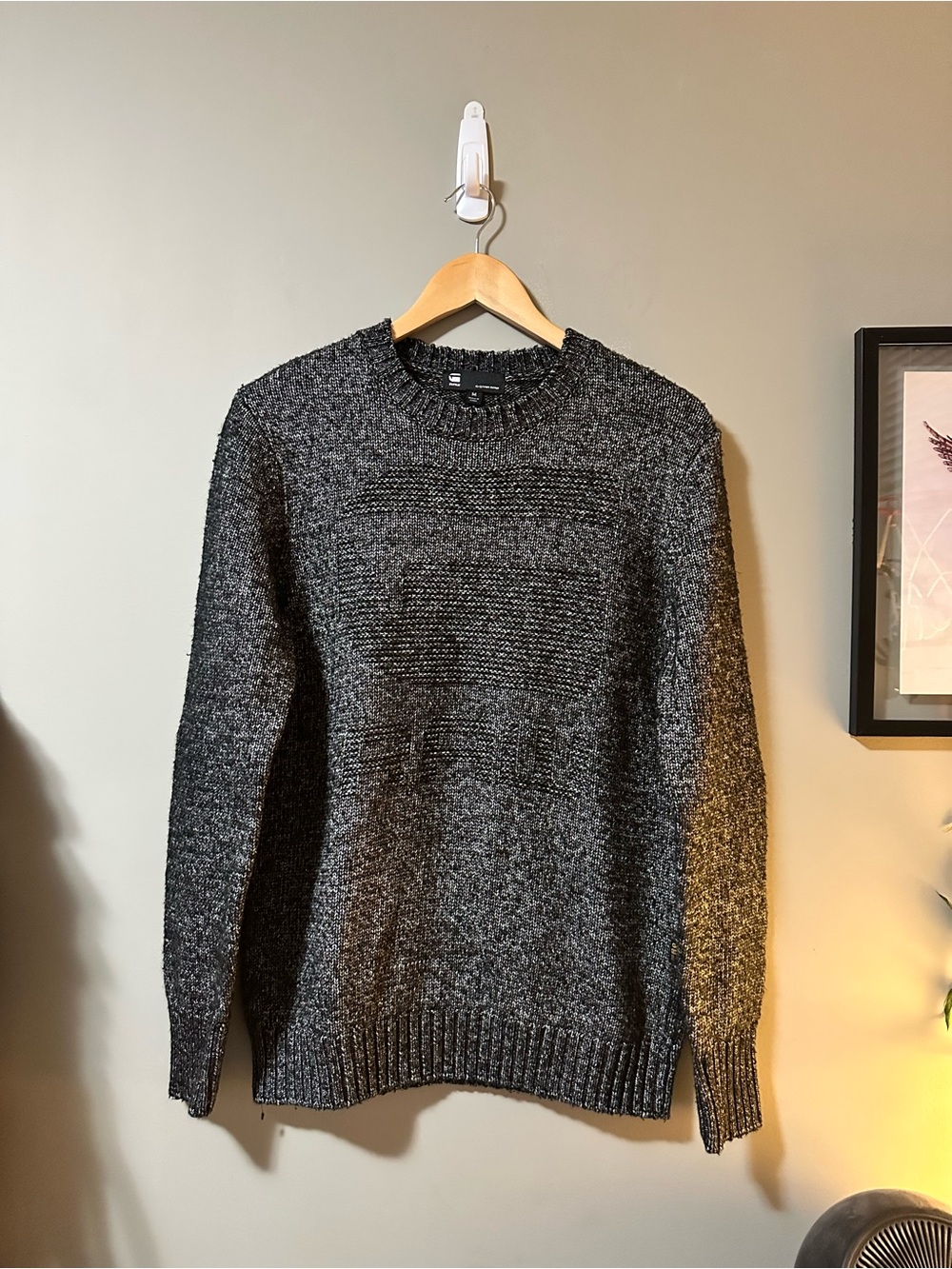 G-Star Dark Gray Marled Crewneck Sweater